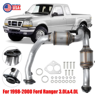 Y Pipe Catalytic Converter For Ford Ranger Mazda B3000 B4000 3.0L 4.0L 1998-2000 - Imagem 1 de 4
