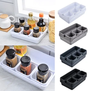 8pcs Adjustable Drawer Organizer Box Desktop Miscellaneous Cosmetics Sundries - Picture 1 of 26
