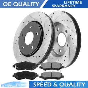 Front Disc Brakes Rotors and Brake Pads Kit For Jeep Compass 2007-2017 Patriot - Foto 1 di 9