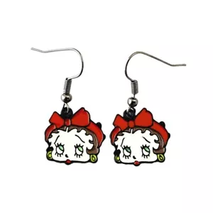 Pendientes colgantes Betty Boop, sin níquel, opciones de alambre disponibles - Imagen 1 de 1
