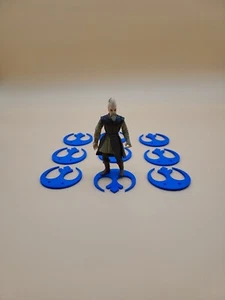New Blue 3d Printed Star Wars Action Figure Stands Qt 9 Figure Not Included - Picture 1 of 24
