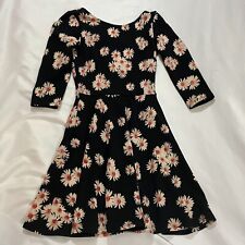 Timing Juniors Size S Dress Black Floral Trad Wife Femme Cottagecore Womens