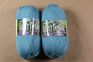 Lot of 2 MARY MAXIM Yarn Starlette Worsted Weight "Aqua" Blue 3.5 oz - Picture 1 of 4