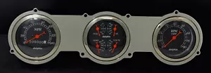 1962 1963 Ford Fairlane 3 Gauge Dash Panel Quad Style Mechanical Black - Bild 1 von 6