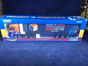 K-73 CORGI 1:50 SCALE DIE CAST TRUCK - CC13420 MAN TGA CURTAINSIDE - WOODY’S - Picture 1 of 7