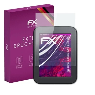 atFoliX Glasfolie für Barnes & Noble NOOK GlowLight Displayfolie 9H Schutzpanzer - Bild 1 von 4