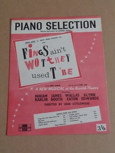 Lionel Bart - Selezione pianoforte Fings Ain't Wot They Used T'be 1960 (Miriam Karlin) - Foto 1 di 1