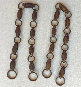Cadena decorativa antigua de latón 2 piezas - Imagen 1 de 5
