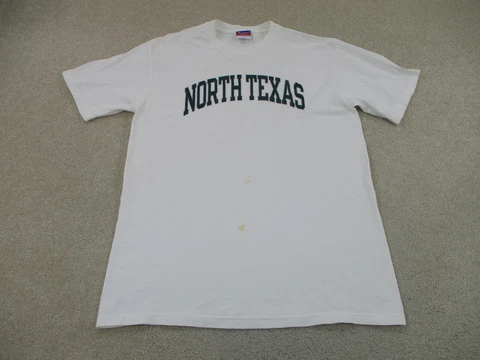 North Texas Mean Green Shirt Adult Large White Green Football Champion Mens A37* Cover