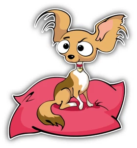Funny Chihuahua Car Bumper Sticker Decal - ''SIZES'' - Picture 1 of 1