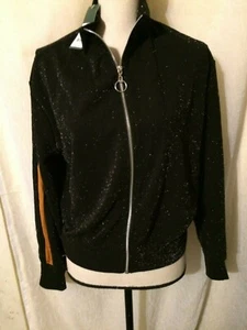 Wild Fable Damen Jacke Gr. XS,M,L schwarz glitzernd durchgehender Reißverschluss - Bild 1 von 5