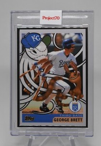 TOPPS PROJECT 70 GEORGE BRETT BY GREG "CRAOLA" SIMKINS AP 1/51 SILVER FRAME #523