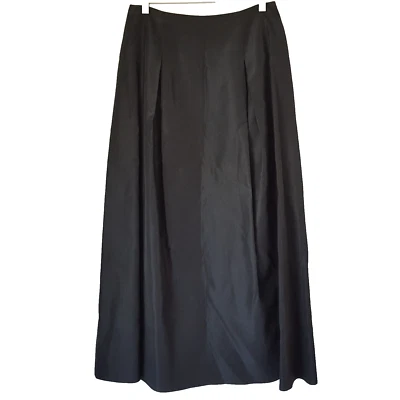 Maxi Falda Sin Mangas Jessica McClintock Negra Tafetán 11 Larga Formal Elegante Gótica De Colección Foto 1 de 4