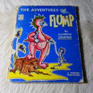 ELIZABETH CRABTREE The Adventures of Flump 1966 Vintage Dinosaur Book 60s Book
