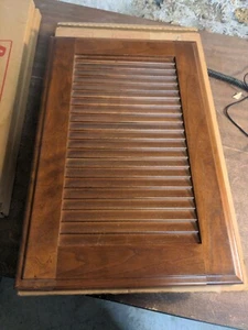 Brammer Wooden Wood Cherry Louver Kitchen Cabinet LEFT Door 13 x 20.25" Vintage - Picture 1 of 21