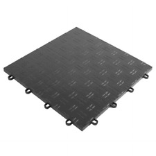 25 Pk Garage Floor Tiles 12"X12" Graphite Diamond Plate Flooring Slide Resistant