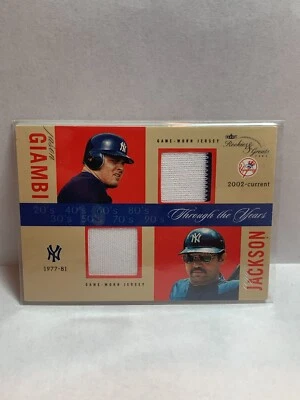 Camisetas Fleer Greats Through the Years 2003 - Jason Giambi Reggie Jackson 65/360 Foto 1 de 2