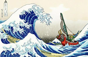 Zelda Great Wave Poster 22" x 34" - Bild 1 von 1