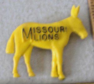 MISSOURI LIONS ~ LIONS CLUB DONKEY PLASTIC PIN - Picture 1 of 4