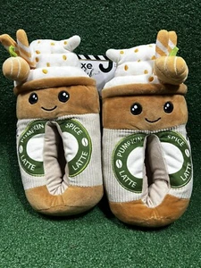 Luxe Club Pumpkin Spice Latte Slippers (Medium 7/8) NWT Women’s - Picture 1 of 3