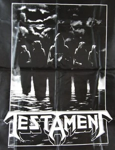 Antiguo cartel de tapiz de concierto de rock negro Testament Souls of Black 1990 de colección - Imagen 1 de 1