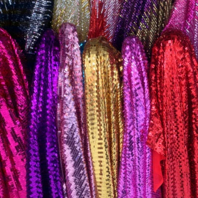 Glitter Shiny Rectangle Sequin Fabric Bling Cloth for Stage Background DIY New - Image 1 of 4