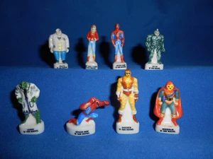 SPIDERMAN 1998 Juego de 8 Mini Figuras de Porcelana SPIDER-MAN Estatuillas Francesas FEVES - Imagen 1 de 12