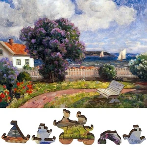 Wooden Jigsaw Puzzle for Adults by FoxSmartBox - 215 Pieces - Coast Landscape - Picture 1 of 7