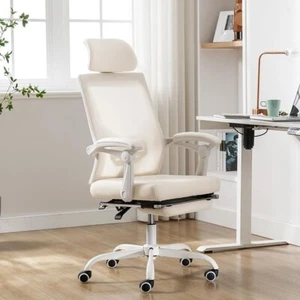 Mesh Office Chair with Footrest Home Office Desk Chair with Headrest and Backre - Picture 1 of 7