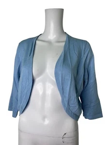Pomodoro Shrug Cardigan Size 14 Medium Sky Blue Womens Top NEW EU42 RRP £29 - Picture 1 of 11