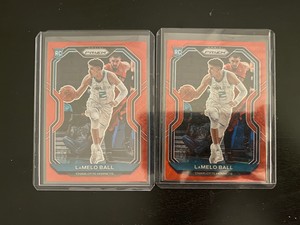 2020-21 Panini Prizm Basketball #278 LAMELO BALL  Ruby Wave Rookie Card