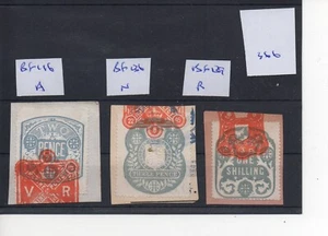 GB - Fiscals (365) General Embossed - three stamps - used - on paper - Picture 1 of 1