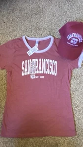 Ladies San Francisco T-shirt Size Small & Hat (NEW) - Picture 1 of 3