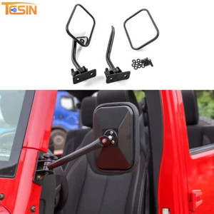 2PCS Side View Door Mirrors for Jeep Wrangler JK TJ 1997-17 Mirrors Accessories - Picture 1 of 11