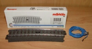 24294 MARKLIN HO C Binario curvo di contatto 437,5 mm. 15 gradi - Picture 1 of 1