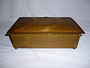 Dresdner Kunstgewerbe Böhme & Hennen Art Deco Deckeldose Zigarrendose Messing - Picture 1 of 10