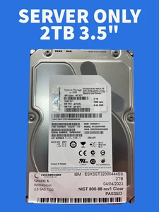 IBM Seagate 2TB 7200RPM SAS 6Gb/s 3.5" Hard Drive ST2000444SS 49Y1875 49Y1874 - Picture 1 of 4