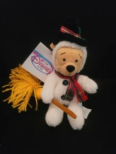 Disney Store Mini Bean Bag Snowman Winnie the Pooh 8" Plush w/Tags New! - Picture 1 of 1
