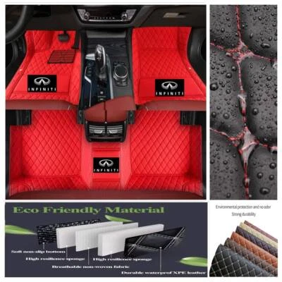 Mats For Infiniti All Cars Floor Mats Anti-slip Carpets Liners Leather Foto 1 de 4