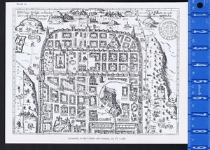 JERUSALEM (Eastern section), Civitates orbis terrarum (1588) - Map Print - Picture 1 of 1