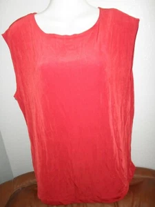 Ladies Red No Wrinkle Travel Sleeveless Tank Top, Coldwater Creek, XL - Picture 1 of 1