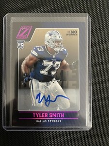 Tyler Smith Zenith Pink Auto Dallas Cowboys No Huddle Rare