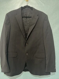 CC Collection Corneliani Suit Jacket Black Pinstripe Size 54 R - Picture 1 of 5