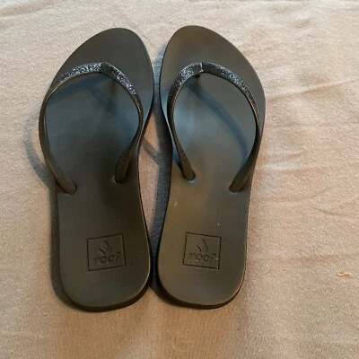 Sandalias chanclas negras sin cordones Reef para mujer Stargazer RF0A3FDNBLA talla 6 Foto 1 de 2