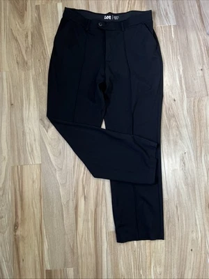 Women’s Dress Pants Size 14 Black Stretch LEE Regular Fit Straight Leg Mid Rise - Image 1 of 4