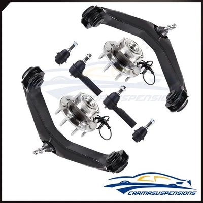 8Pieces Front Upper Control Arm with Wheel Hub Bearing Fits 2008-2009 Hummer H2 Foto 1 de 4