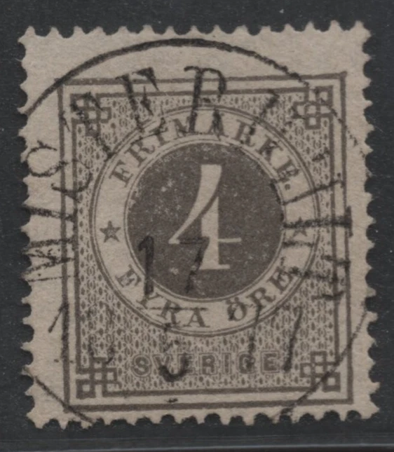 SUECIA 1876 SCOTT #18 USADO FIRMADO Foto 1 de 2