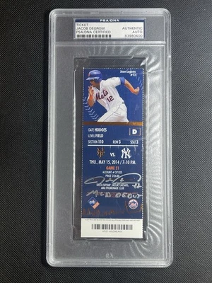 Jacob DeGrom NY Mets MLB Debut Ticket Stub Full 5/15/14 SIGNED INSCRIBED PSA/DNA - Image 1 of 2