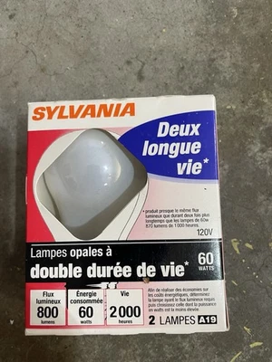Sylvania Light Bulbs Double Life  2 pack of Light Bulbs Soft White 60W X2 4bulbs - Image 1 of 3