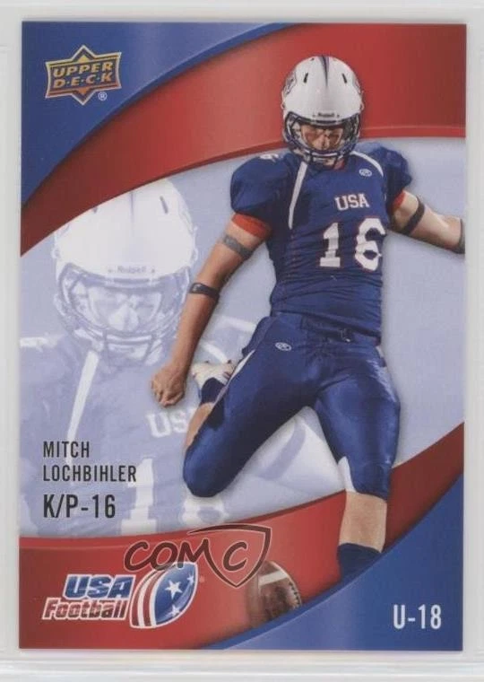 2013 Upper Deck USA Football Mitch Lochbihler #25 - Image 1 of 2